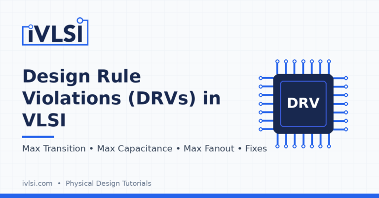 Design Rule Violations (DRVs) in VLSI: max transition, max capacitance and max fanout