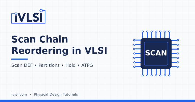 Scan chain reordering in VLSI: scan DEF, partitions, hold timing and ATPG